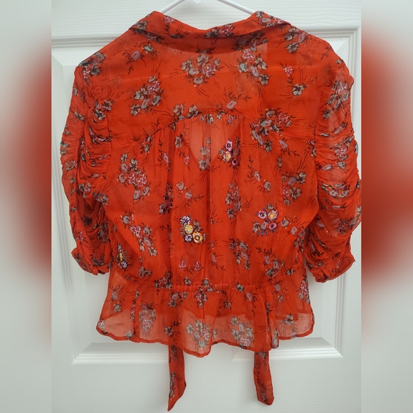 Free People Floral Embroidered Blouse - Picture 10 of 12